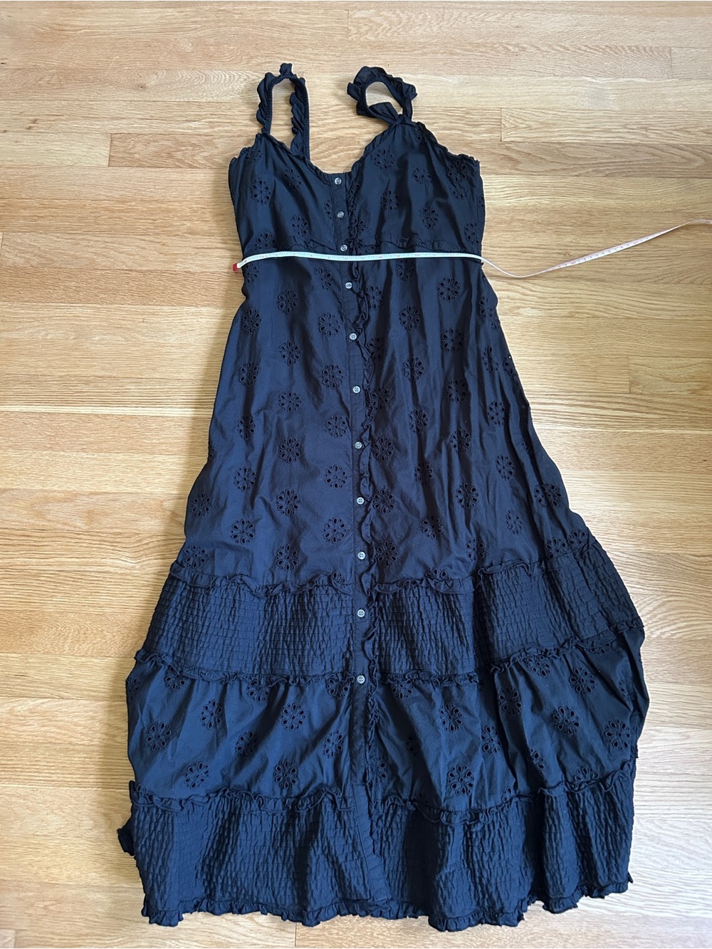 GAP Linen-Blend Embroidered Cami Maxi Dress - Picture 6 of 7